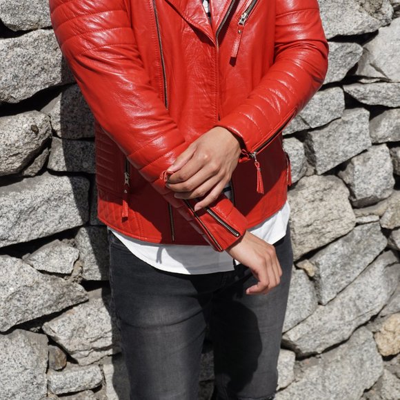 Mr.Bern LA Buttersoft Lambskin Moto Leather Biker Jacket With Silver Hardware - Picture 2 of 15